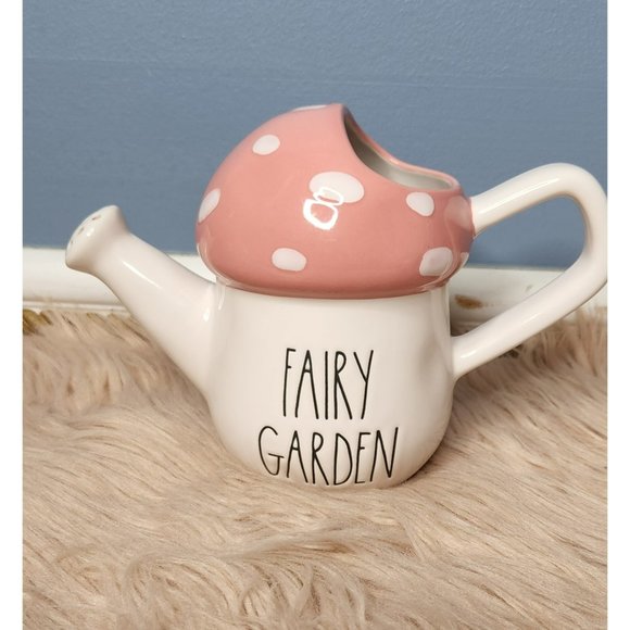 NWOT RAE DUNN "FAIRY GARDEN" MUSHROOM WATERING CAN - Picture 1 of 3
